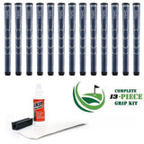 Winn Dri-Tac - 13 piece Golf Grip Kit (with tape, solvent, vise clamp) - NAVY BLUE