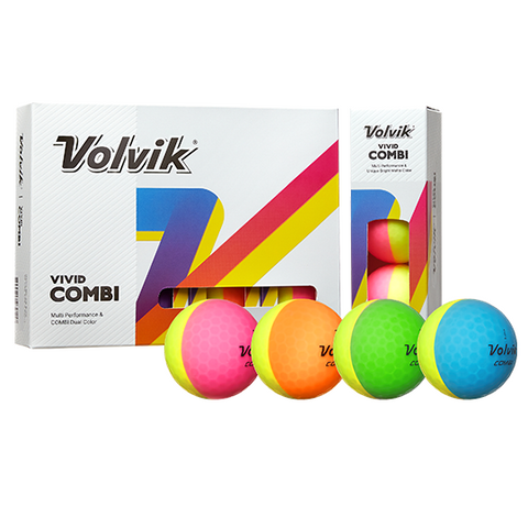 Volvik Vivid Combi Matte Finish Golf Balls