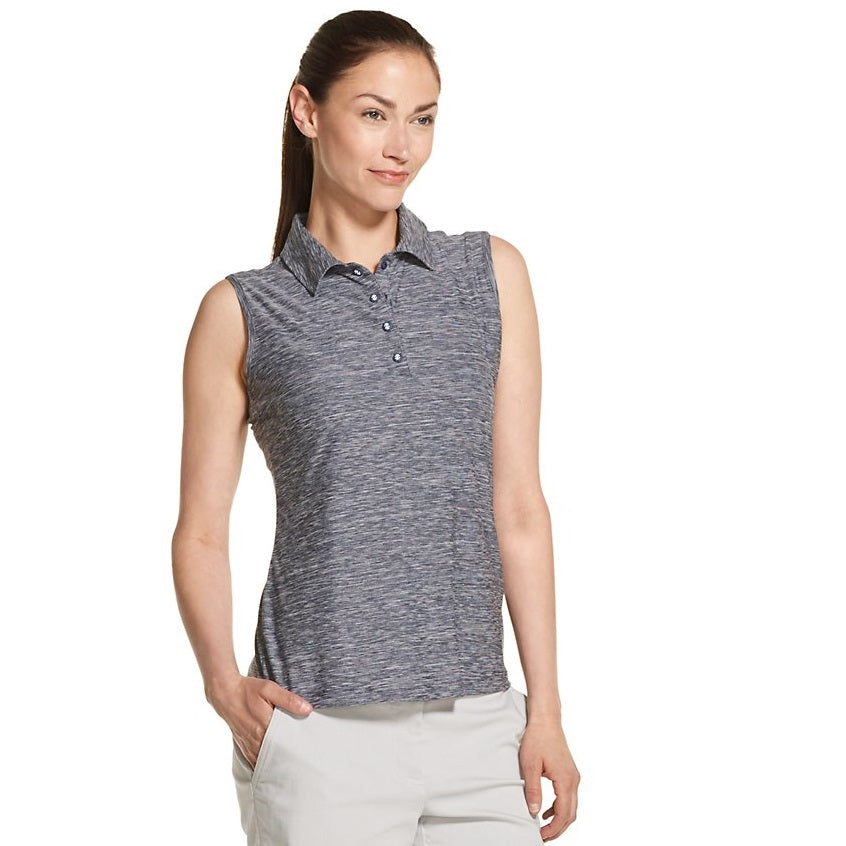 Izod Golf Ladies Sleeveless Heather Polo - Main Image