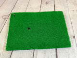 Portable Golf Hitting Mat with Bag Hanger 12 x 8