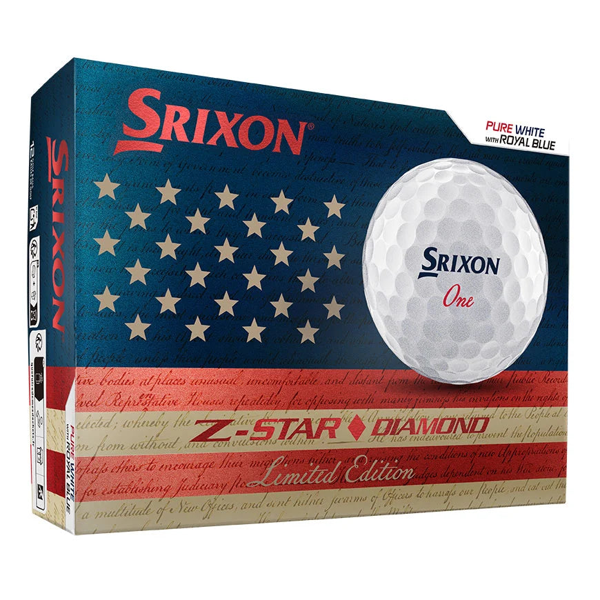 Srixon Z-Star ♦ Diamond Limited Edition All-American Red White and Blue USA Golf Balls