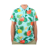 Hawaiian Green Floral Polo