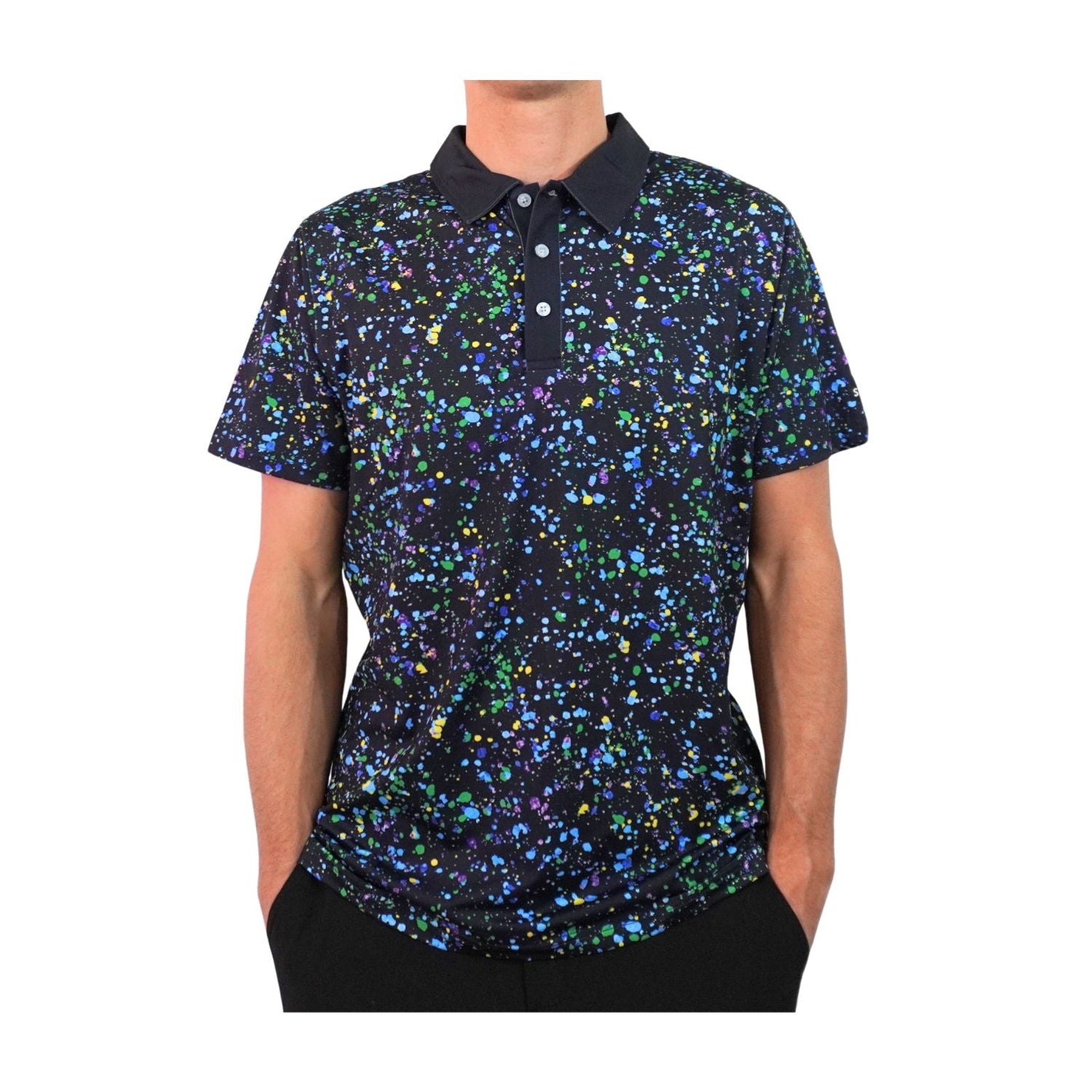 Shank It Golf Paint Splatter Polo 2.0