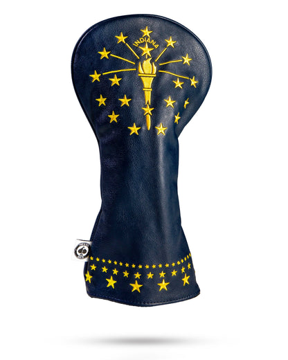 Pins And Aces Golf Indiana State Flag - Driver Cover