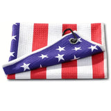 American Flag Microfiber USA Golf Towel 16x24