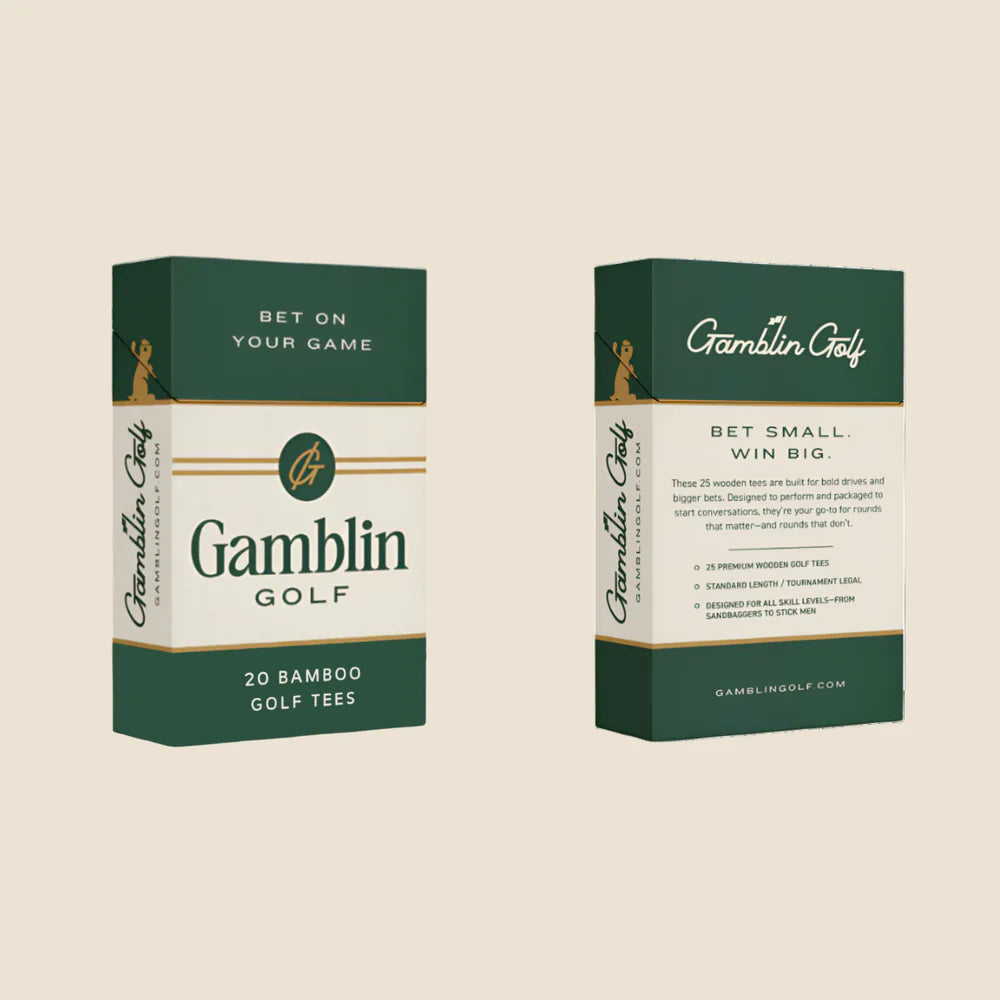 Gamblin Golf The Gentleman's Tee Pack - 20 Bamboo Tees