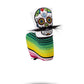 Pins And Aces Golf Mustache Sugar Skull - Blade Putter Cover White