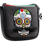 Pins And Aces Golf Mustache Sugar Skull - Mallet Putter Cover Gray Camo