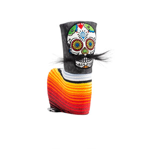 Pins And Aces Golf Mustache Sugar Skull - Blade Putter Cover Gray Camo