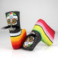 Pins And Aces Golf Mustache Sugar Skull - Blade Putter Cover Gray Camo