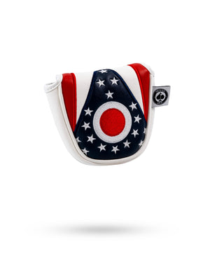 Pins And Aces Golf Ohio State Flag - Mallet Putter Cover