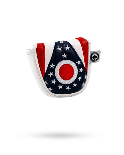 Pins And Aces Golf Ohio State Flag - Mallet Putter Cover