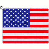 American Flag Microfiber USA Golf Towel 16x24