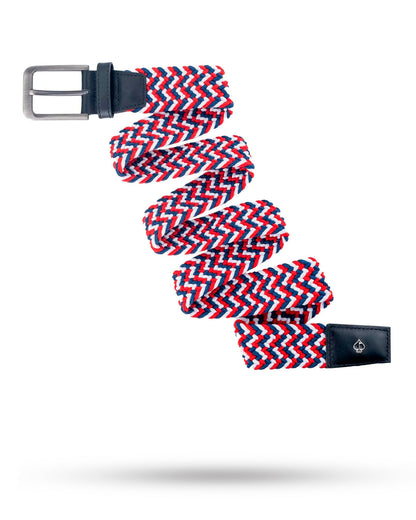 Pins And Aces Golf Pins Belt - Red White & Blue