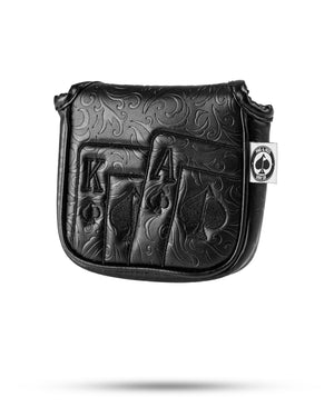 Pins And Aces Golf Blackout Ace of Spades - Mallet Putter Cover