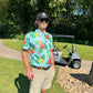 Hawaiian Green Floral Polo