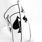 Pins And Aces Golf White Out Ace of Spades - Blade Putter Cover