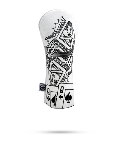 Pins And Aces Golf White Out Queen of Spades - Fairway Cover
