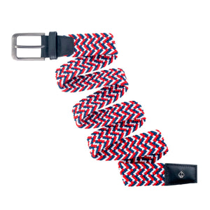 Pins And Aces Golf Pins Belt - Red White & Blue