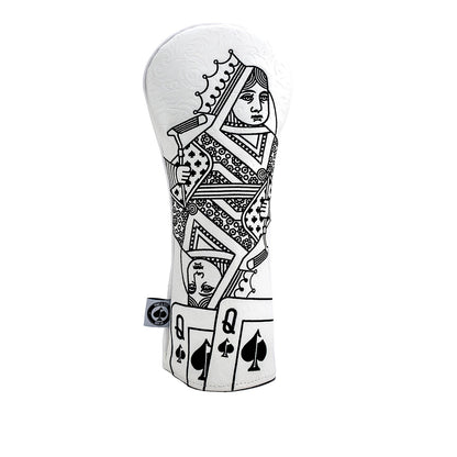 Pins And Aces Golf White Out Queen of Spades - Fairway Cover
