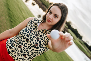 Shank It Golf Womens Cheetah Leopard Polo