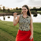 Shank It Golf Womens Cheetah Leopard Polo
