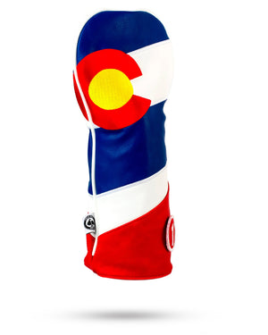 Pins And Aces Golf Colorado State Flag - Driver Cover