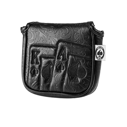 Pins And Aces Golf Blackout Ace of Spades - Mallet Putter Cover
