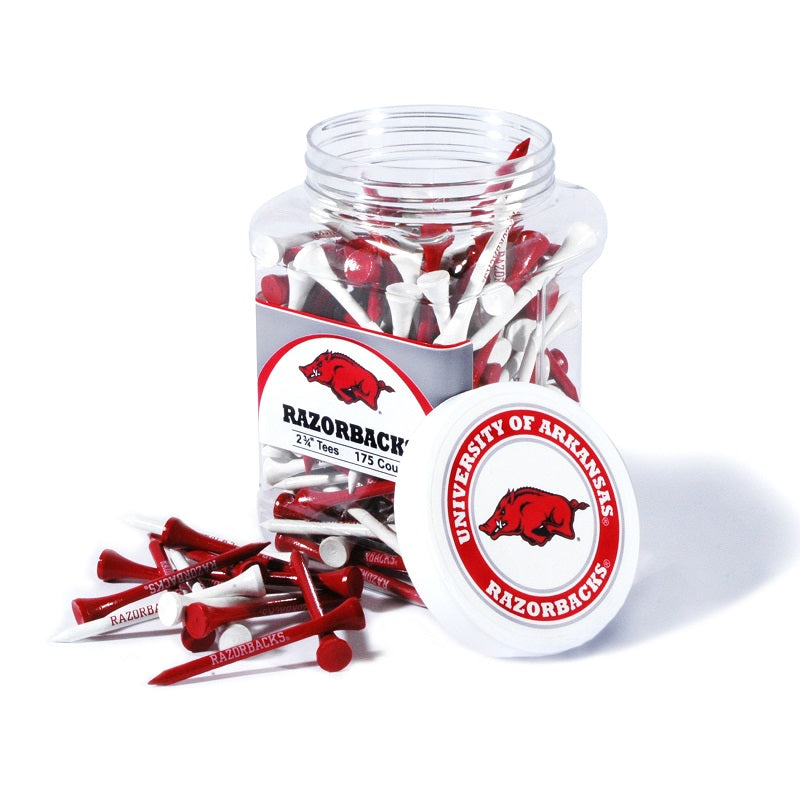 Arkansas Razorbacks 175 count Tee Jar - 2.75 inch