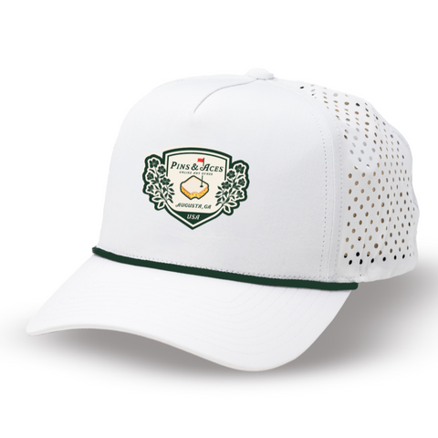 Pins & Aces Perforated Rope Hats - Augusta Pimento Crest