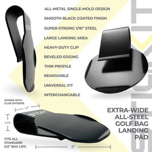 STICK IT Golf Bag Metal Landing Pad