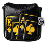 Pins & Aces Black Gold King of Spades Putter Head Cover