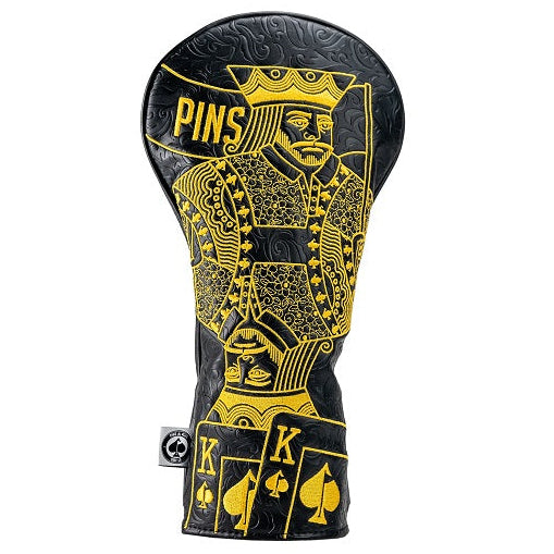 Pins & Aces Black Gold King of Spades Driver Head Cover