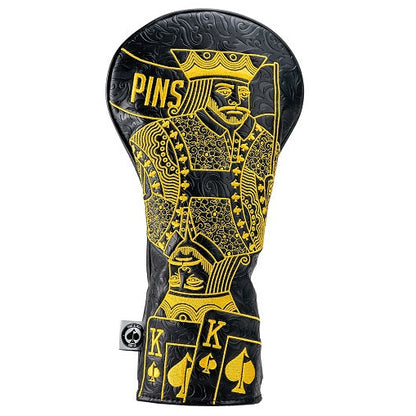 Pins & Aces Black Gold King of Spades Driver Head Cover