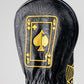 Pins And Aces Golf Black/Gold Queen of Spades - Fairway Cover