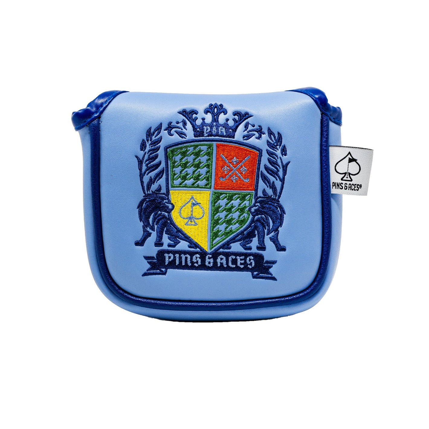Pins And Aces Golf Coat of Arms - Mallet Cover