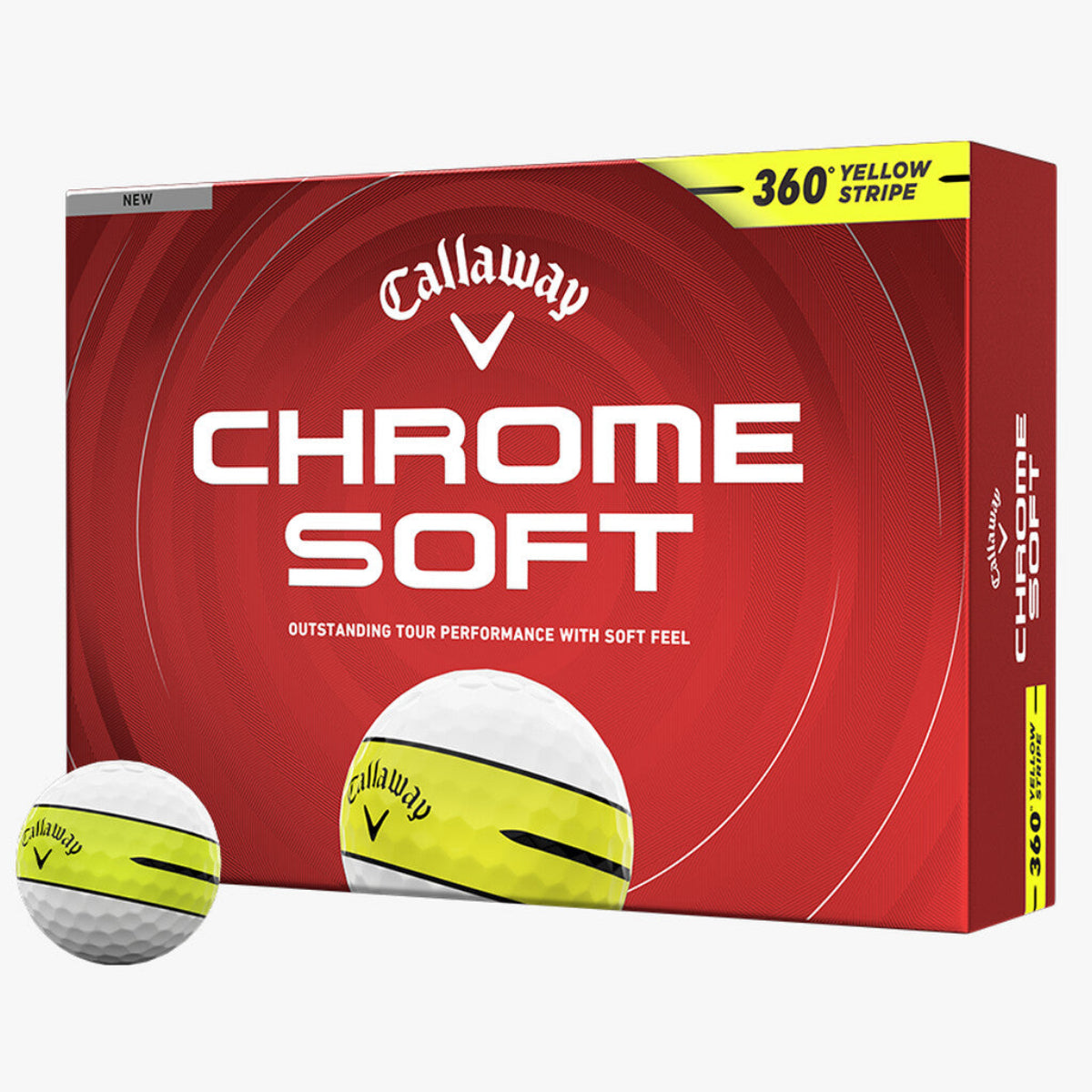 Callaway Chrome Soft 360 Yellow Stripe Golf Balls