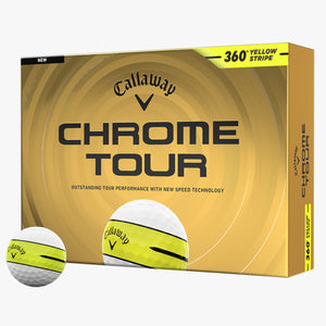 Callaway Chrome Tour 360 Yellow Stripe Golf Balls
