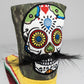 Pins And Aces Golf Mustache Sugar Skull - Blade Putter Cover Green Camo