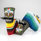Pins And Aces Golf Mustache Sugar Skull - Blade Putter Cover Green Camo