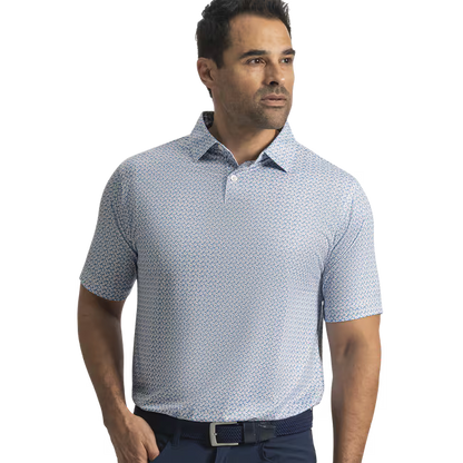 Footjoy Floral Mark Lisle Mens Polo Golf Shirt