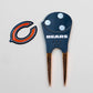 Team Golf NFL Die Cut Divot Tool With 2 Ball Markers