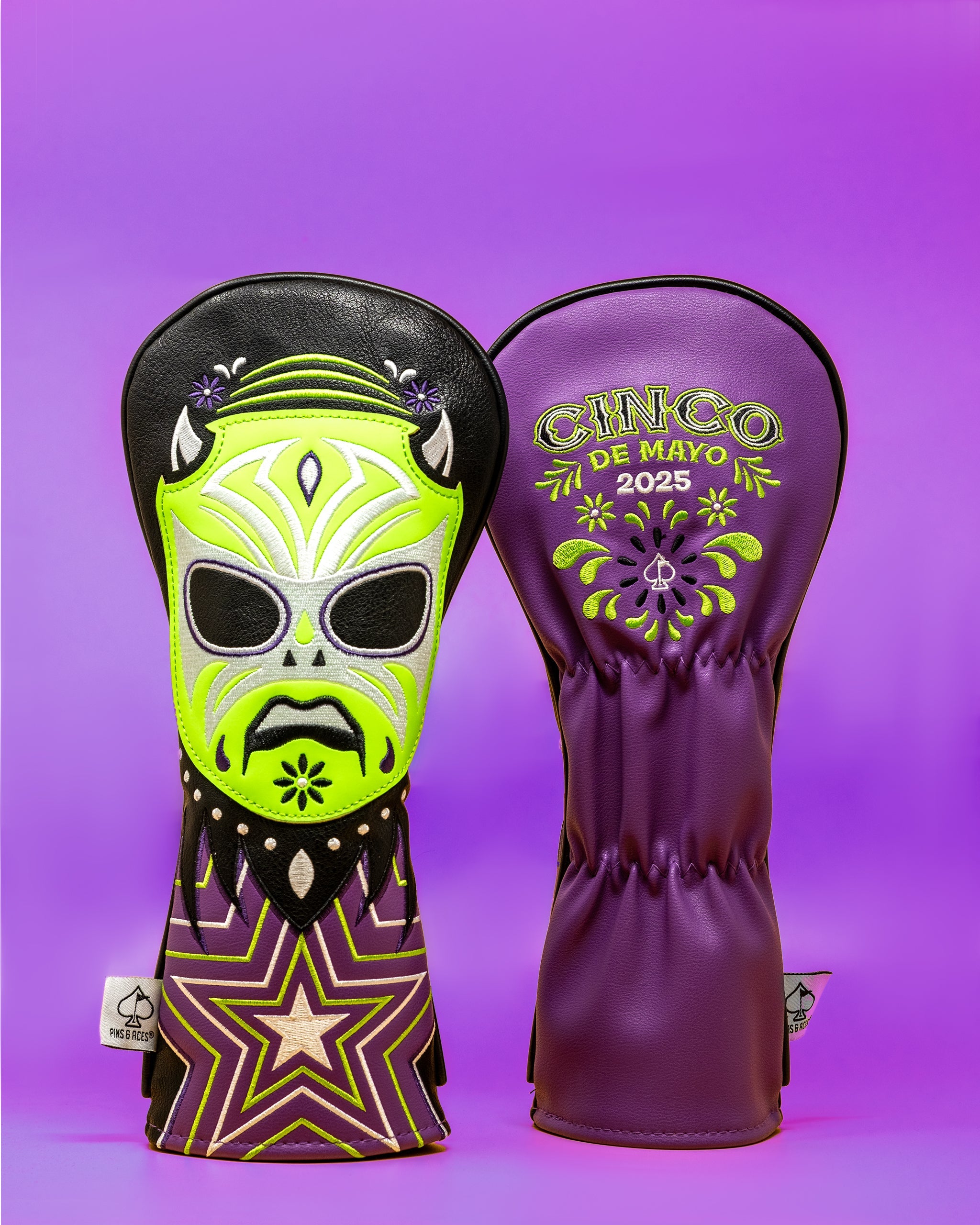 Pins and Aces Lucha Libre Mask Fairway Cover - Thumbnail 5