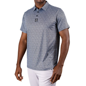 Pins & Aces Men's CORAL CASCADES Performance Polo