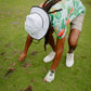 Hawaiian Green Floral Polo