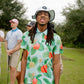 Hawaiian Green Floral Polo