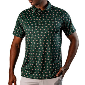 Pins & Aces Men's DARK AZALEA Performance Polo