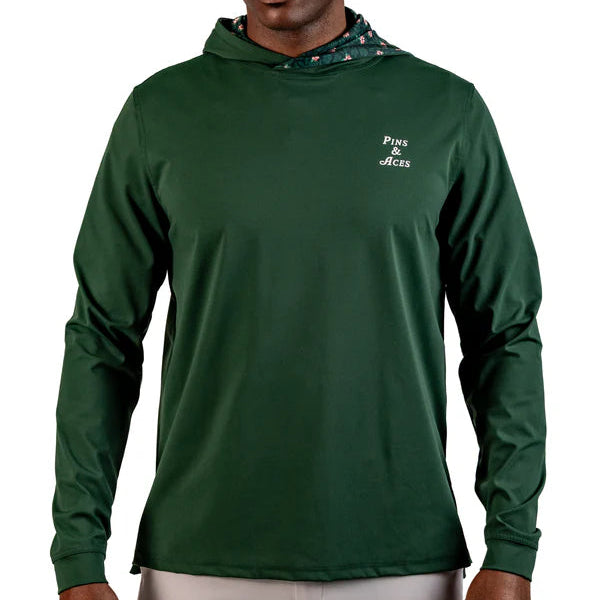 Pins & Aces Performance Golf Hoodie DARK AZALEA