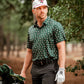 Pins & Aces Men's DARK AZALEA Performance Polo