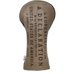 Textured head cover with 'A Declaration' text on a white background